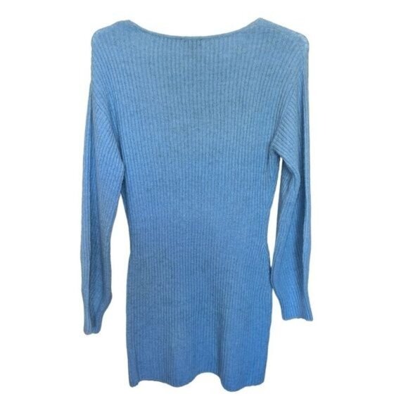Bardot Wynter Knit Dress In Bijou Blue Size Large - Picture 3 of 13